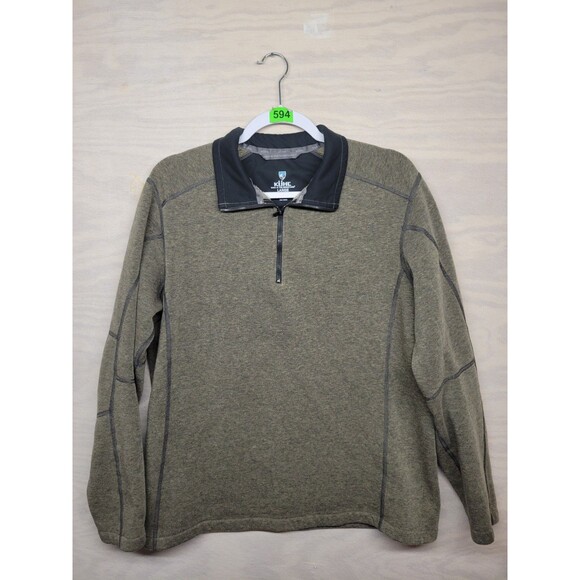 Kuhl Men's SZ Large Fleece Quarter Zip Pullover Sweater Long Sleeve Outdoor Core